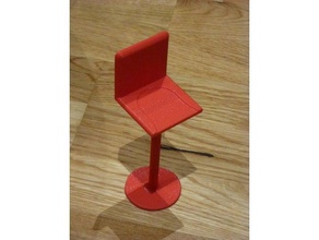 barbie bar stool toys & games dollhouse doll furniture 3d print model - Mito3D