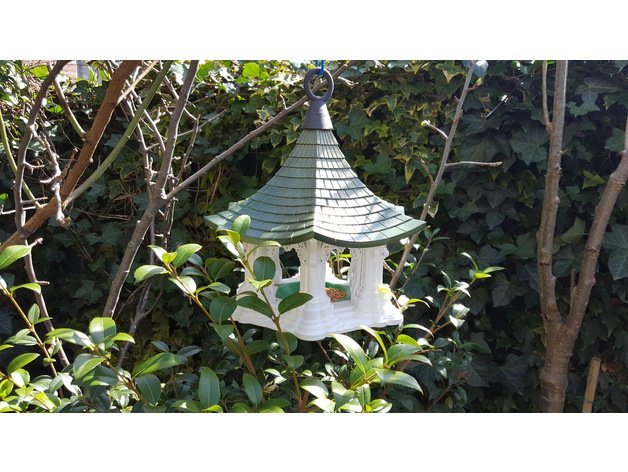 bird temple outdoor & garden birdhouse feeder house temples tiny 3D print model - Mito3D