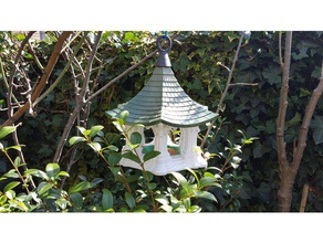 bird temple outdoor & garden birdhouse feeder house temples tiny 3d print model - Mito3D