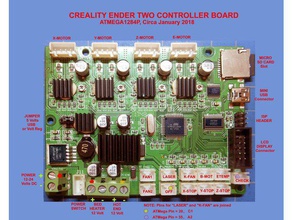 creality ender-2 controller board labeled 3d printer parts controler ender 2 pcb 3d print model - Mito3D