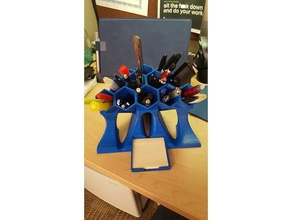 telescopic honeycomb pen postit -holder office post-it post note holder 3d print model - Mito3D