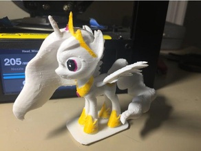 mlp pônei celestia brinquedos & games my little pony princesa 3d print model - Mito3D