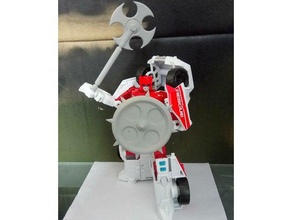 enkaz gar axe & shield oyuncaklar ve oyunlar aksesuarlar aksesuar birleştirici savaşları tasarım hasbro model güç asal Titanların dönüşü oyuncak tasarımı transformers wreckgar 3d print model - Mito3D