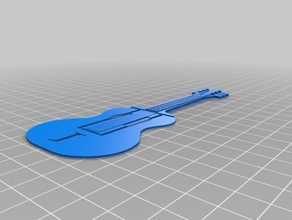 guitar bookmark music 3d print model - Mito3D