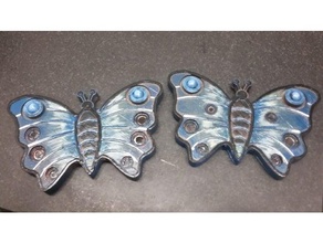 kelebek Anahtarlık açık ve bahçe kelebekler gizli anahtar sahibi saklamak tutucu manyetik 3d print model - Mito3D