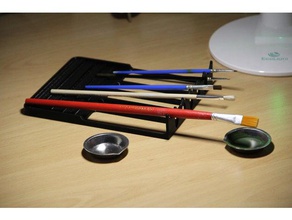 paint brushes stand hobby 3d print model - Mito3D