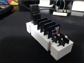 modulare usb-sd-microsd-Kartenhalter - Organisation 3d print model - Mito3D