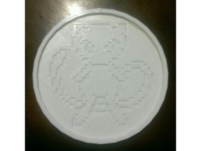 mew sprite coaster food & drink original pokemon 3d print model - Mito3D