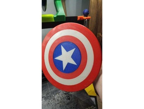 captain america shield handle attached 6mmx3mm magnets 3d printing 3d print model - Mito3D