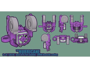 l'ouragan v6 conduit cr-10 Imprimante 3d accessoires 40mm de montage du ventilateur 5015 conduits ventilation creality e3d-v6 e3dv6 e3d volcan ed3v6 fan fang 3d print model - Mito3D