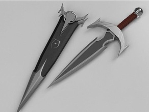 mehrunes' razor props cosplay prop weapon dagger mehrunes scabbard sheath skyrim 3d print model - Mito3D