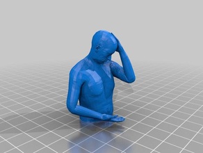 facepalm sculture makehuman 3d print model - Mito3D