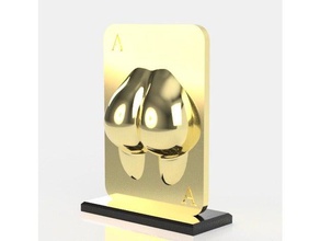 goldene arschkarte sculptures 3d print model - Mito3D