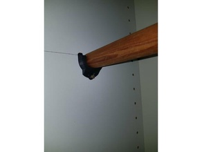 closet pole socket household bracket hanger rod holder clothes 3d print model - Mito3D