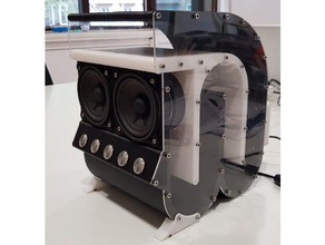 speaker audio 50w bluethooth bluetooth amplifier quarter wave transmision line 3d print model - Mito3D