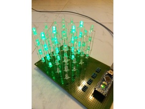 4x4x4 rgb led cube fixture electronics 3d print model - Mito3D