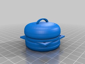 burger charm 3d printing cheeseburger hamburger 3d print model - Mito3D