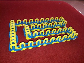 medium chain - alternating coloured links parts 3d print model - Mito3D