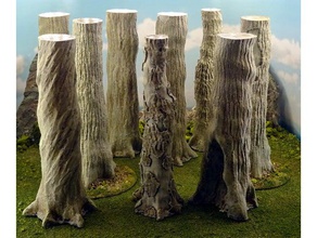vegetation b - giant tree trunks toy & game accessories 28mm forrest miniature miniatures terrain trunk wargaming warhammer fantasy woods 3d print model - Mito3D