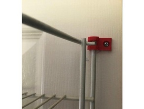 bracket cupboard door wire shelf replacement parts mount pantry wirerack 3d print model - Mito3D