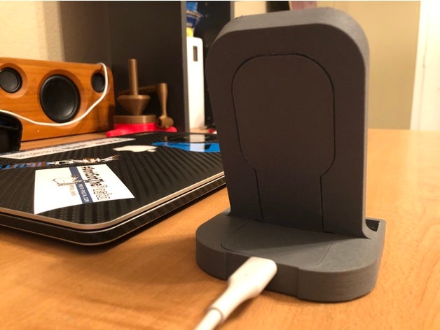 iphone x wireless charging dock electronics stand 3D print model - Mito3D