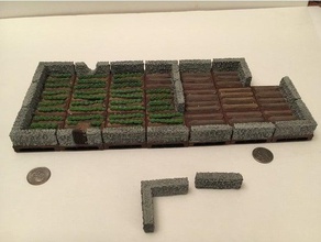field stone wall tiles openlock toys & games 28mm terrain dnd miniature prop dungeons dragons miniatures pathfinder roleplaying rpg wargaming 3d print model - Mito3D