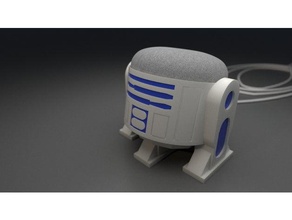 r2d2 google home mini audio holder robot speaker star wars 3d print model - Mito3D