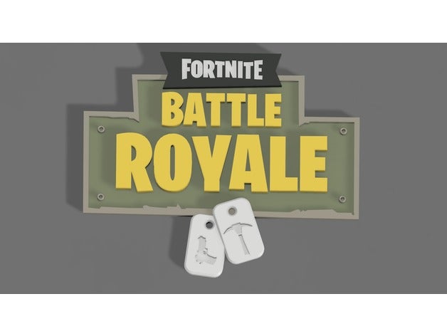 fortnite battle royale logo oyunlar fornite 3D print model - Mito3D