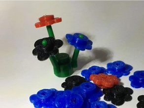 lego compatible flor juguetes de construcción los legos ladrillo 3d print model - Mito3D