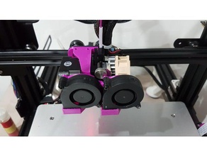 squall - e3d titan aero dual 5015 blower mount hidden bltouch cr10 cr10s 3d printer extruders 3d print model - Mito3D