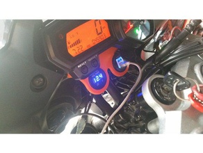 medidor de montaje la motocicleta electrónica calibre se monta 3d print model - Mito3D