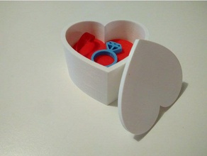 scatolina cuore doppio fondo les conteneurs anello la boîte fidanzamento cœur blague un trousseau de clés portachiavi l'anneau scatola scherzo 3d print model - Mito3D