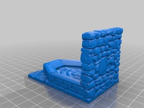 openforge compatible dwarven fountain games dnd openforge2 tabletop 3d print model - Mito3D