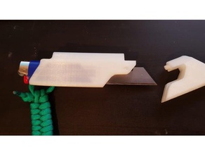 multi-propósito de sobrevivência faca - remix esporte & ao ar livre bic mais leve stanley 3d print model - Mito3D