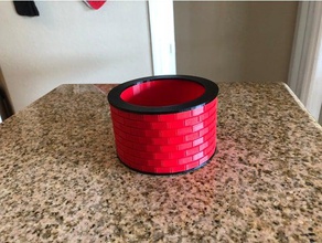 brick pattern bowl containers bricks 3d print model - Mito3D