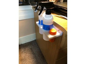 spray + talc holder 3d printer accessories acetone ipa pei prusa 3d print model - Mito3D