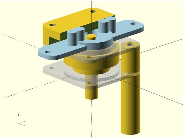 step motor kullanarak dönme-öteleme hareketi aygıt makine araçları 3D print model - Mito3D