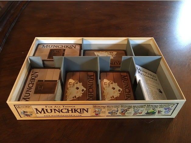 munchkin cuadro titular de la tarjeta v2 juegos boardgame las tarjetas mesa juego parte superior 3D print model - Mito3D