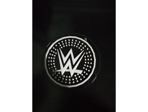 wwe logo coaster household 3d can coffee table drink glasses holder pop soda 3d print model - Mito3D