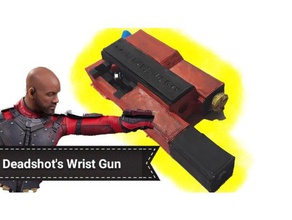 deadshot's wrist gun working diy awesome cool deadshot deadshots guns suicide squad 3d print model - Mito3D
