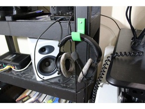 headphone wall hanger organization headphones 3d print model - Mito3D
