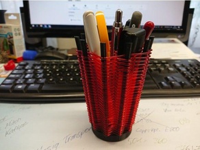 stylo panier bureau de crayon la coupe porte-crayon porte-stylo le tissage 3d print model - Mito3D