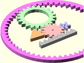 public domain involute parameterized gears powered up 3d print model - Mito3D
