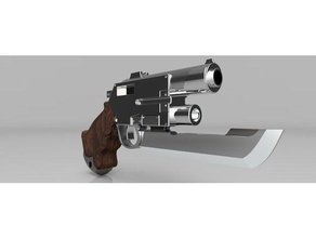 steampunk pistol props cosplay prop weapon 3d print model - Mito3D