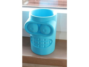 bender bin sculptures container futurama jar receptacle trash-bin trash bucket 3d print model - Mito3D