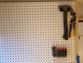 hammer hanger pegboard tool holders & boxes peg board holder 3d print model - Mito3D