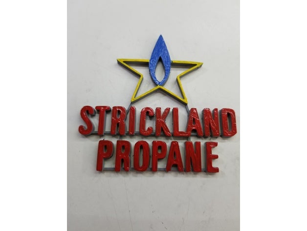 strickland propane sign props 3D print model - Mito3D