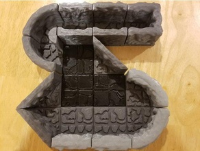 cavern openforge openlock remix diy dnd tiles dungeons dragons dungeon rpg 3d print model - Mito3D