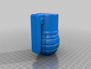 mini bic grenade case lighter sport & outdoors 3d print model - Mito3D