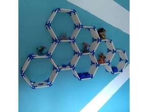 nidag3re de l'organisation bureau casier etagere hexagone modulaire 3d print model - Mito3D